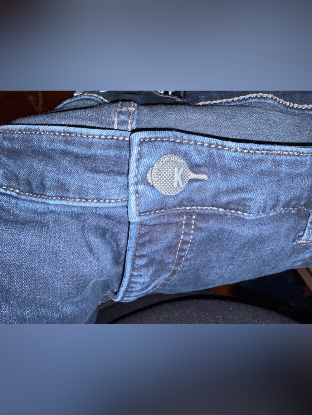 Kut from the Kloth Dark Blue Diana Fab Ab Skinny Jeans high rise nice! Size 16 - Picture 4 of 14